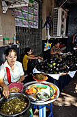 Yangon Myanmar. street sellers of the Chinese quarter. 